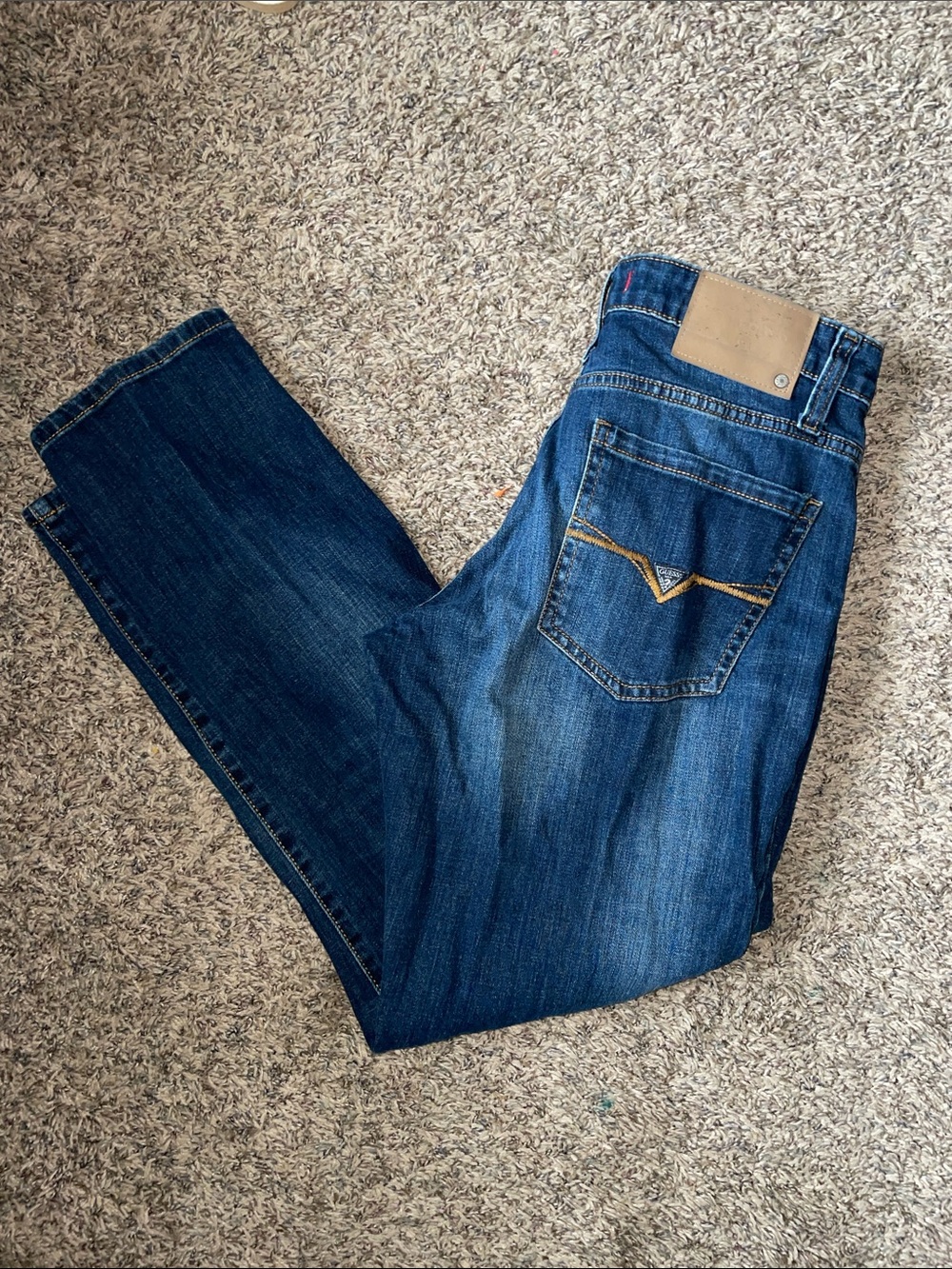 Guess Men's Skinny Jeans in Dark Blue Denim